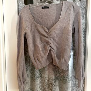 Pretty Garden Sweater Petite Large with Front Gathering